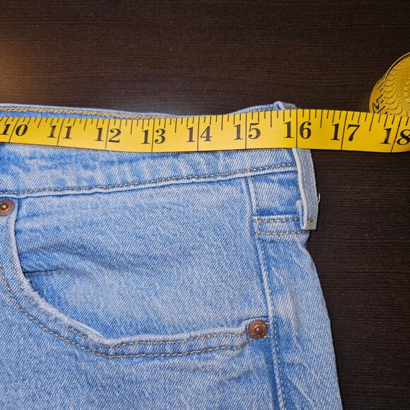 Levi’s 501 Skinny Jeans Women 31x30 Light Wash Button Fly Raw Hem High Rise Jean - Picture 8 of 12